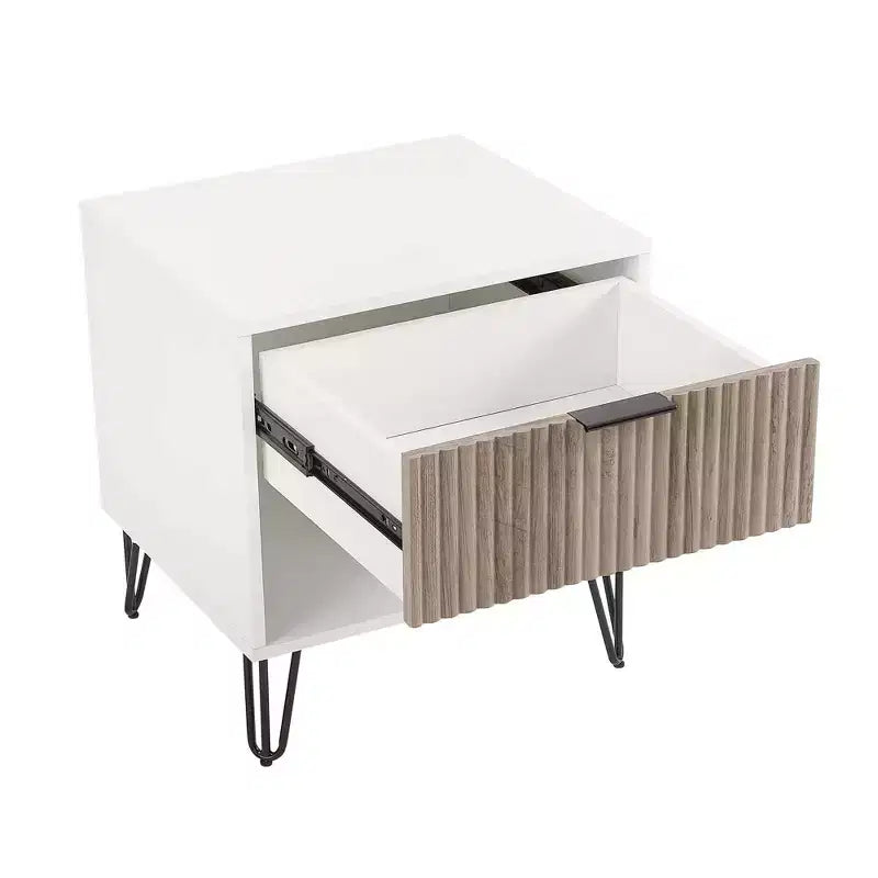 Manhattan Comfort Set of 2 Dumbo Nightstands with Drawer