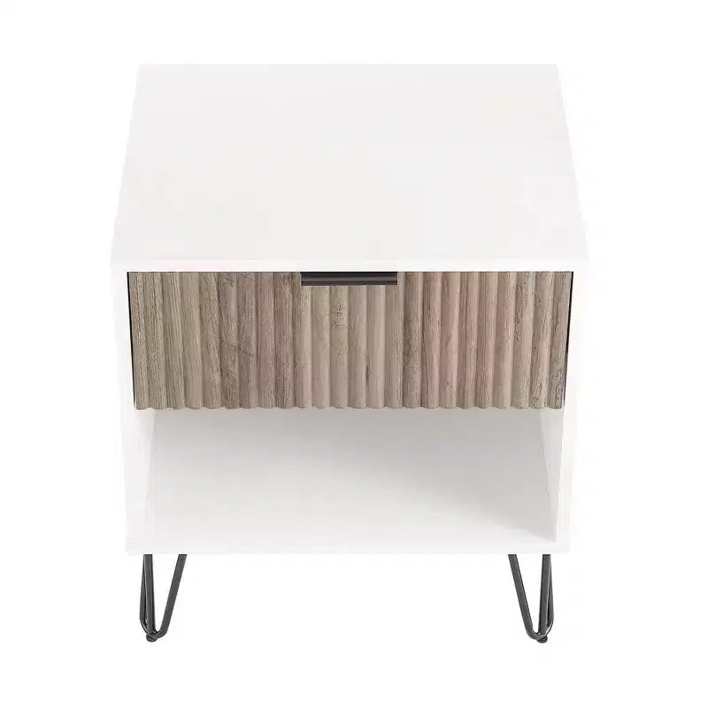 Manhattan Comfort Set of 2 Dumbo Nightstands with Drawer