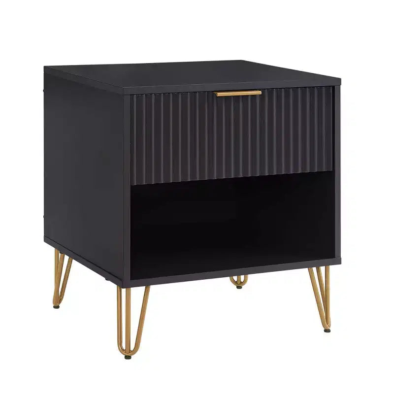Manhattan Comfort Set of 2 Dumbo Nightstands with Drawer