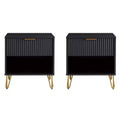 Manhattan Comfort Set of 2 Dumbo Nightstands with Drawer