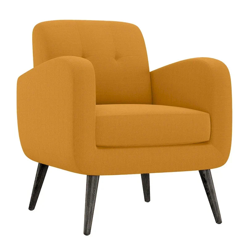Poltrona di design di metà secolo Carson Carrington Keflavik, giallo senape
