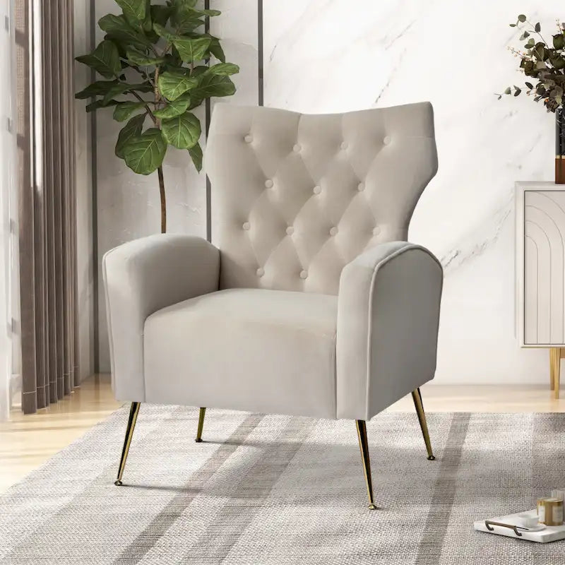 Sedia imbottita Abadiana Accent con base in metallo