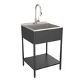 Lavatoio e mobile in acciaio inox 24" L x 22" P x 35" H