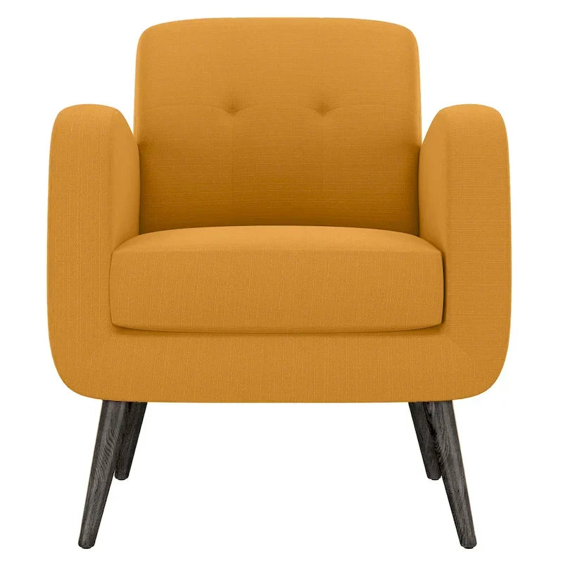 Poltrona di design di metà secolo Carson Carrington Keflavik, giallo senape