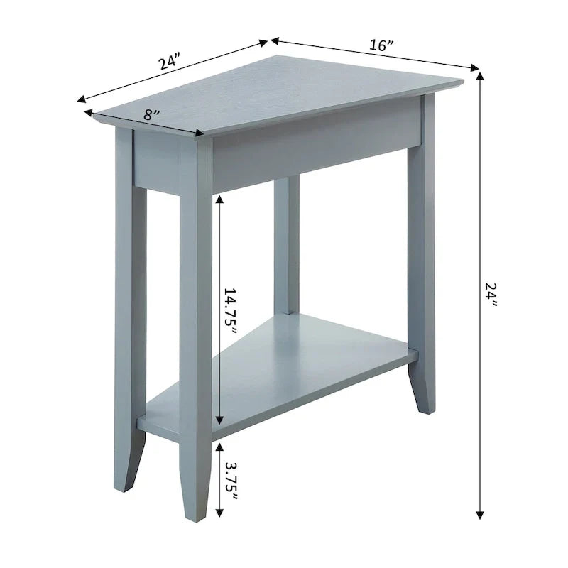 Convenience Concepts Tavolino a cuneo American Heritage con ripiano