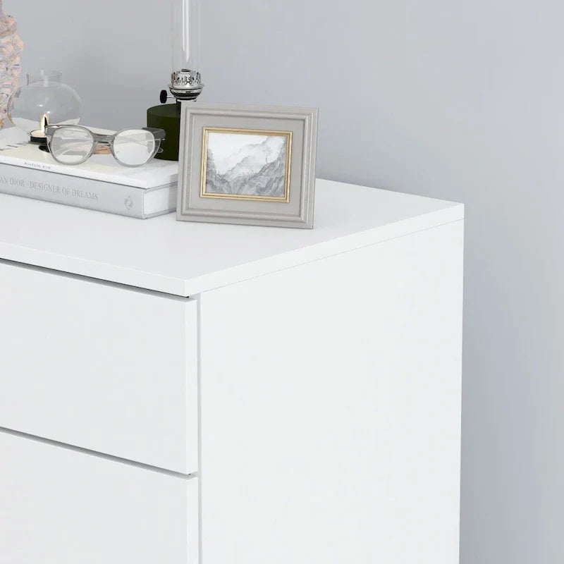 Cassettiera a 5 cassetti Comodino Armadietto contenitore 23,6 L Bianco/Nero