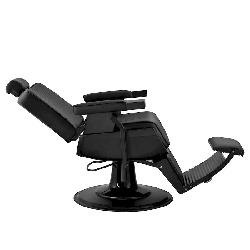 Poltrona da barbiere JAXSON Heavy Duty Reclining Hydraulic Barbershop Chair, telaio nero