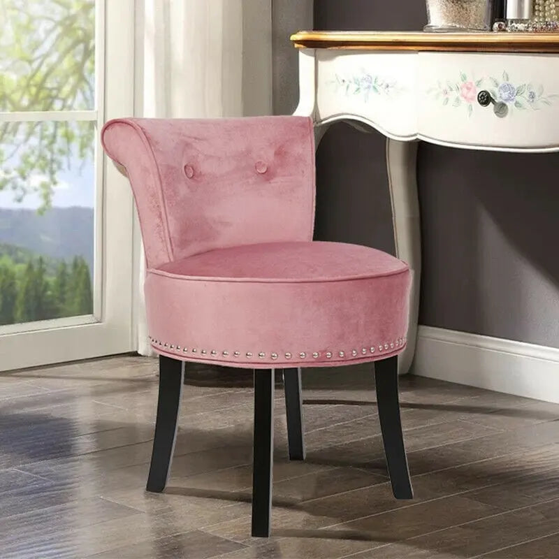 Sgabello per vanità in legno massello alto 27,5 - 27,5 A X 19 L X 11,8 P