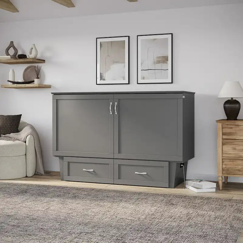 Cassettone letto a scomparsa Chelsea Queen con materasso