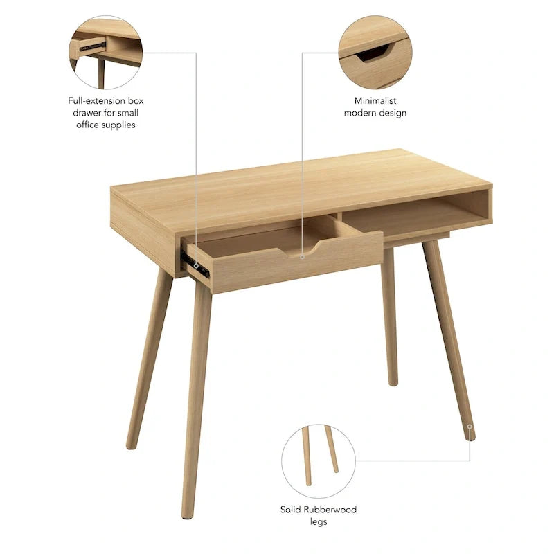 Scrivania per computer Bush Furniture Nora 40W con cassetti e ripiani