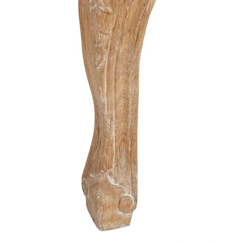 Poltrona con orecchioni Kali Oak in lino naturale - 34Lx34Px40H