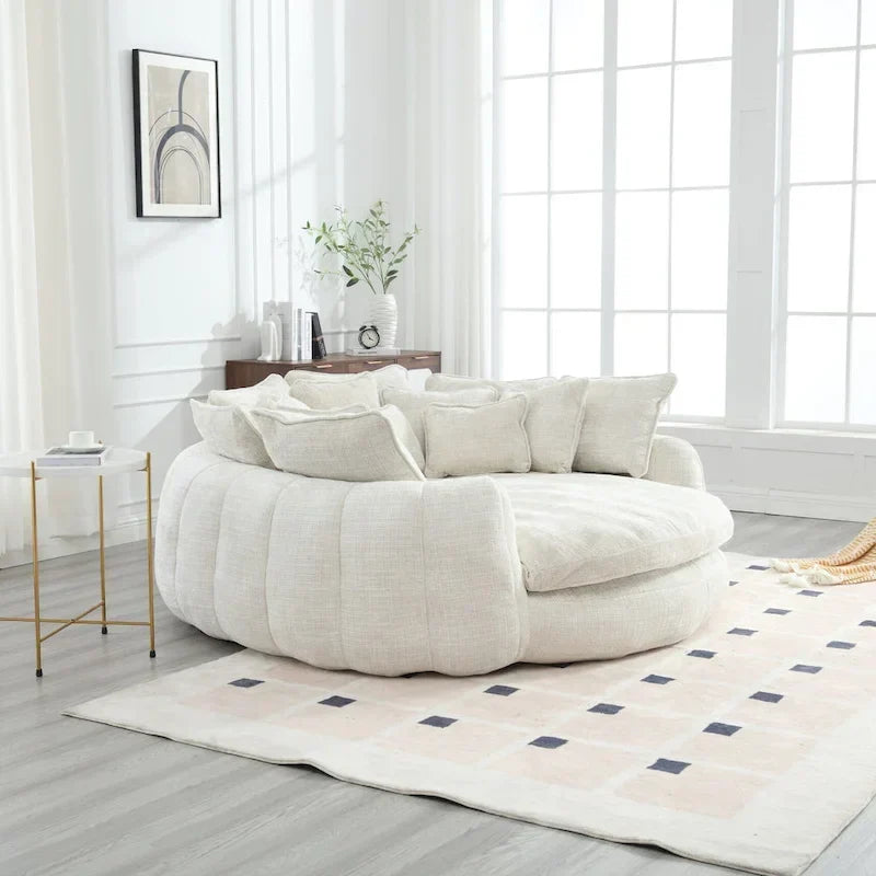 Comodo divano letto matrimoniale Loaf, divano letto oversize con braccioli