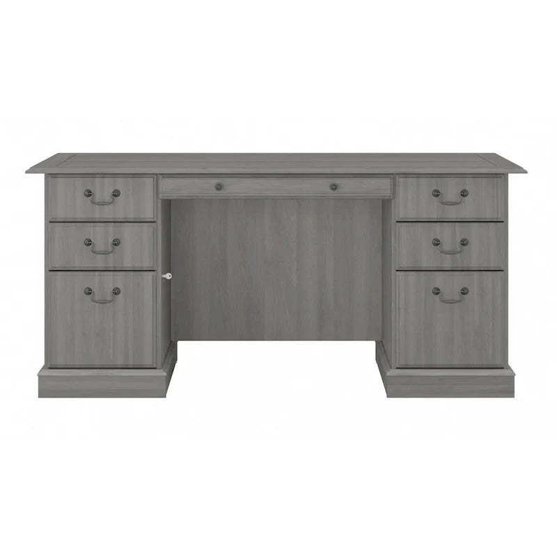 Scrivania Direzionale Bush Furniture Saratoga con Cassetti e Vani Contenitori