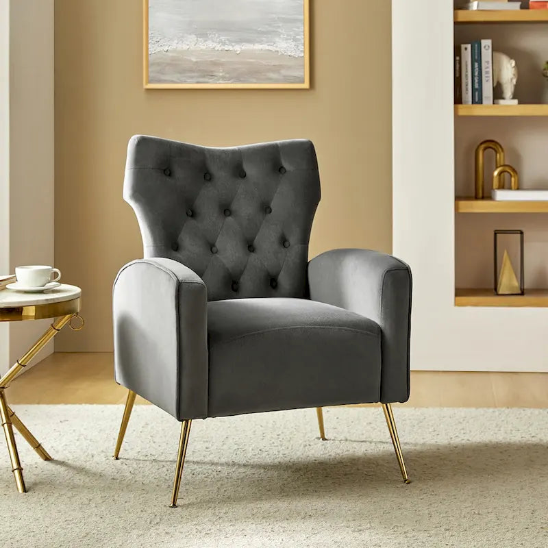 Sedia imbottita Abadiana Accent con base in metallo
