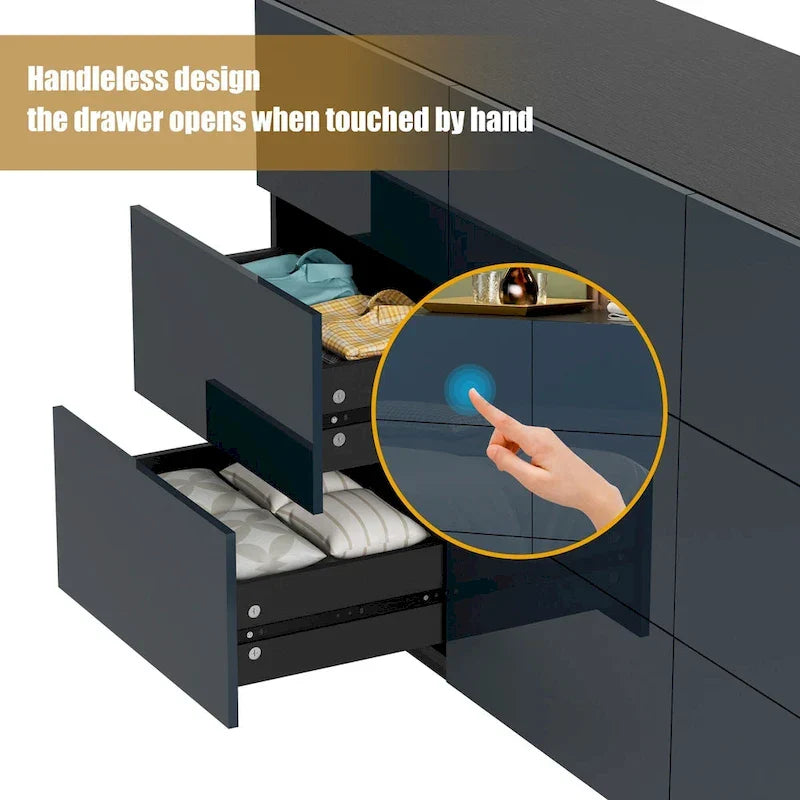 Cassettiera a 9 cassetti per camera da letto con luce