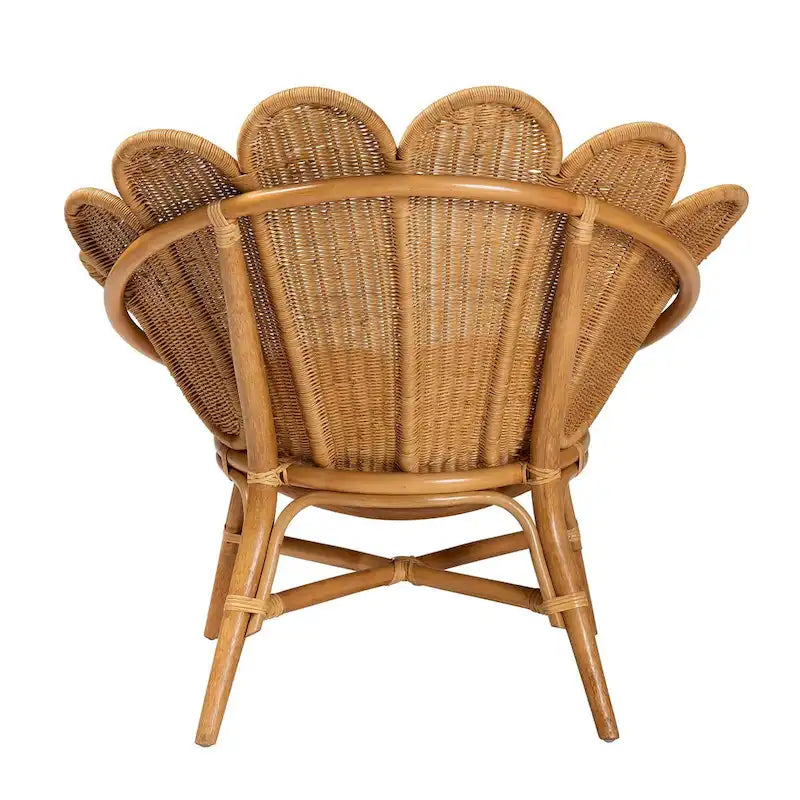 Sedia a forma di fiore Blossom Bohemian Honey Rattan