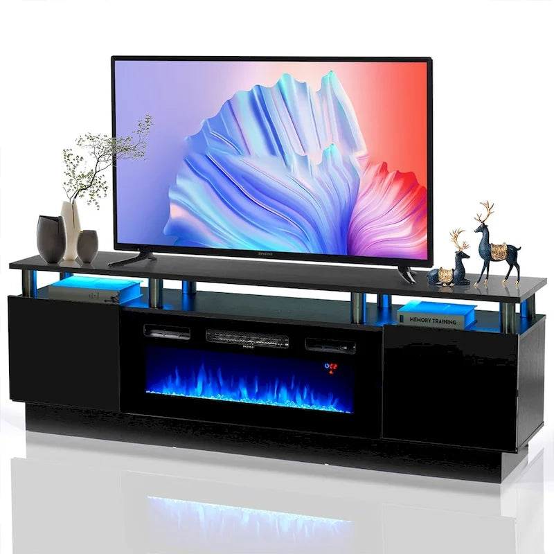 Mobile TV con caminetto da 70" con caminetto elettrico da 36"
