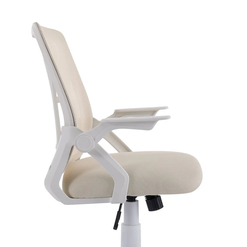Javlergo Sedia da Ufficio Girevole a Schienale Medio con Supporto Lombare, Sedia da Scrivania Ergonomica da Computer in Rete con Braccioli