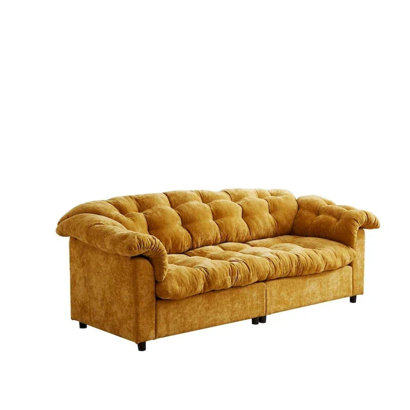 99.2  Divano profondo Chenille Comfort, Divano soffice effetto nuvola imbottito