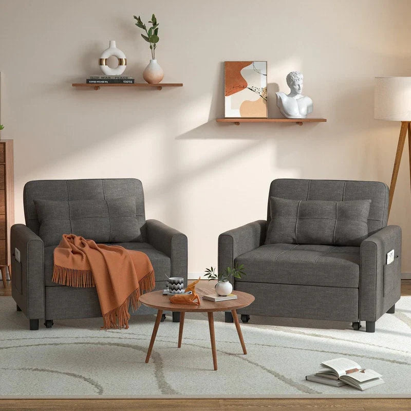 Divano letto trasformabile 3-in-1, Poltrona letto estraibile, Letto pieghevole convertibile per soggiorno