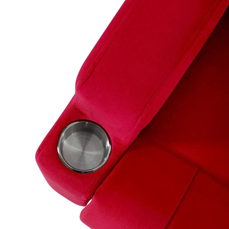 Poltrona reclinabile deluxe per bambini con poggiapiedi, poggiatesta e 2 portabicchieri, in microfibra, per bambini dai 3 anni in su