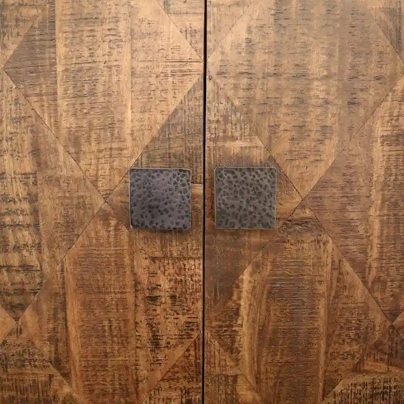 Credenza a 2 cassetti, 63 pollici di larghezza, marrone