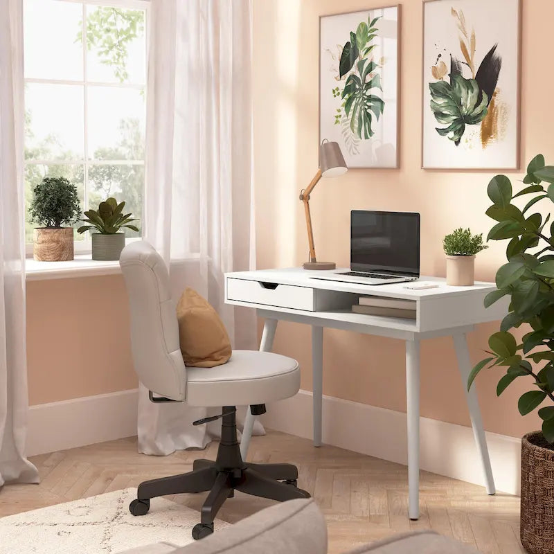 Scrivania per computer Bush Furniture Nora 40W con cassetti e ripiani