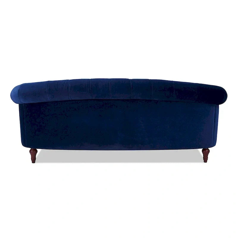 Divano Chesterfield trapuntato in velluto La Rosa 84 Mid-Century Modern