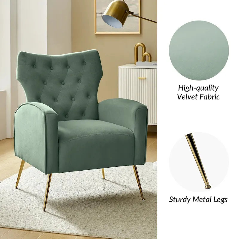 Sedia imbottita Abadiana Accent con base in metallo