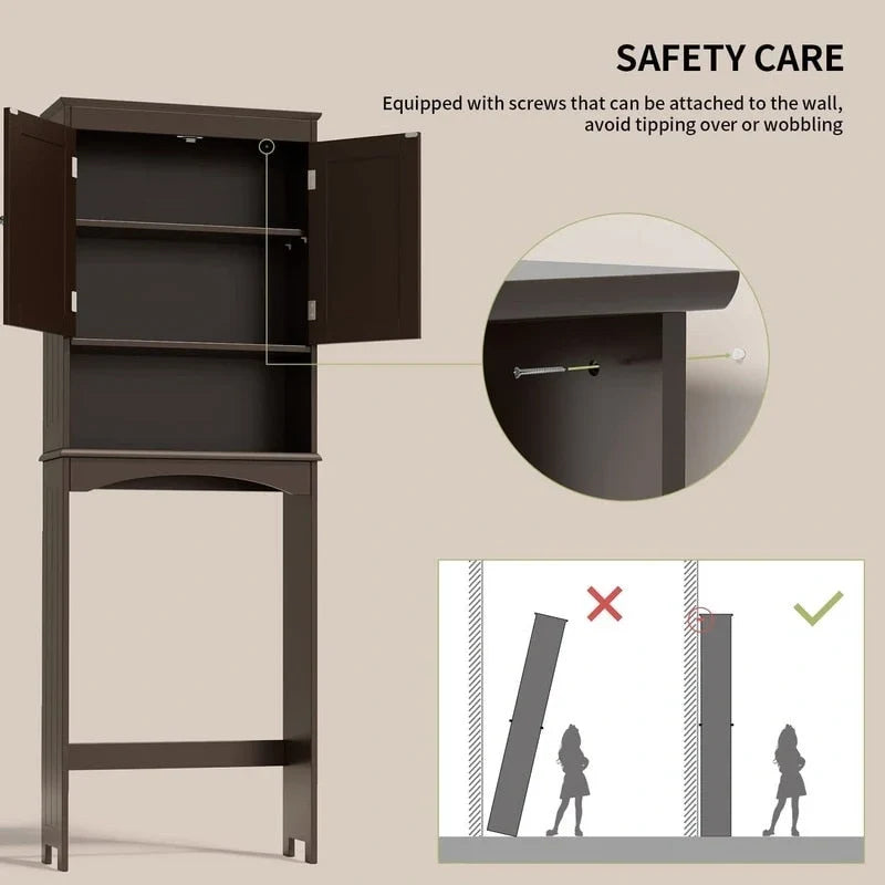 Mobiletto portaoggetti per bagno, mobiletto portaoggetti per WC, mensola da bagno sopra il WC, salvaspazio per WC