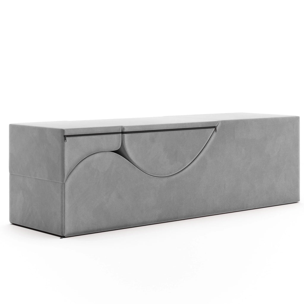 Avana Kami Chaise convertibile / Yoga e Massaggio - Pouf 2 in 1 con sedia a sdraio yoga pieghevole a scomparsa, Microvelvet - N/D