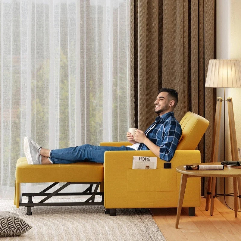 Divano letto trasformabile 3-in-1, Poltrona letto estraibile, Letto pieghevole convertibile per soggiorno