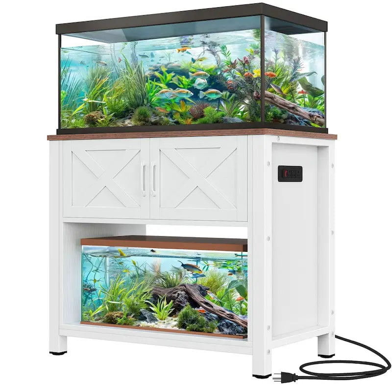 Mobiletto di supporto per acquario da 150-190 litri con prese elettriche