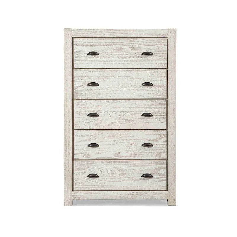 Cassettiera 5 cassetti in legno massello Montauk di Grain Wood Furniture