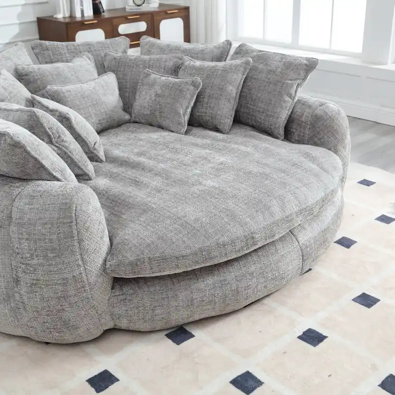 Comodo divano letto matrimoniale Loaf, divano letto oversize con braccioli