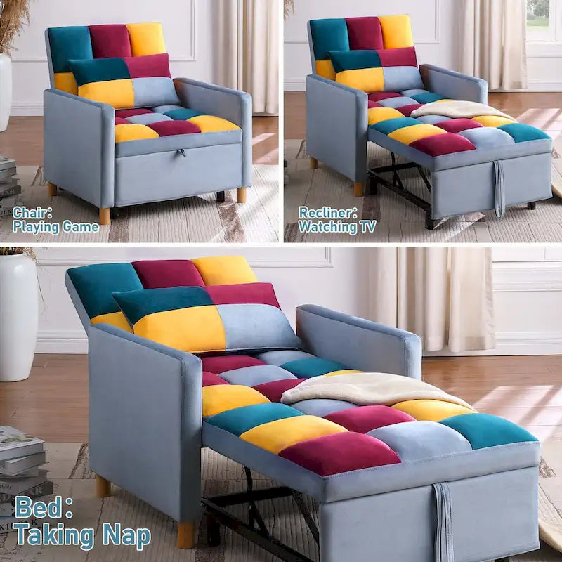 Aukfa Divano Letto Trasformabile per Una Persona con Cuscino
