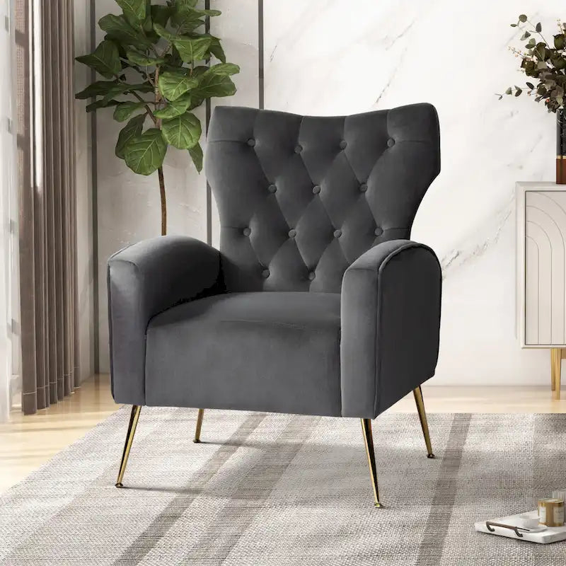 Sedia imbottita Abadiana Accent con base in metallo