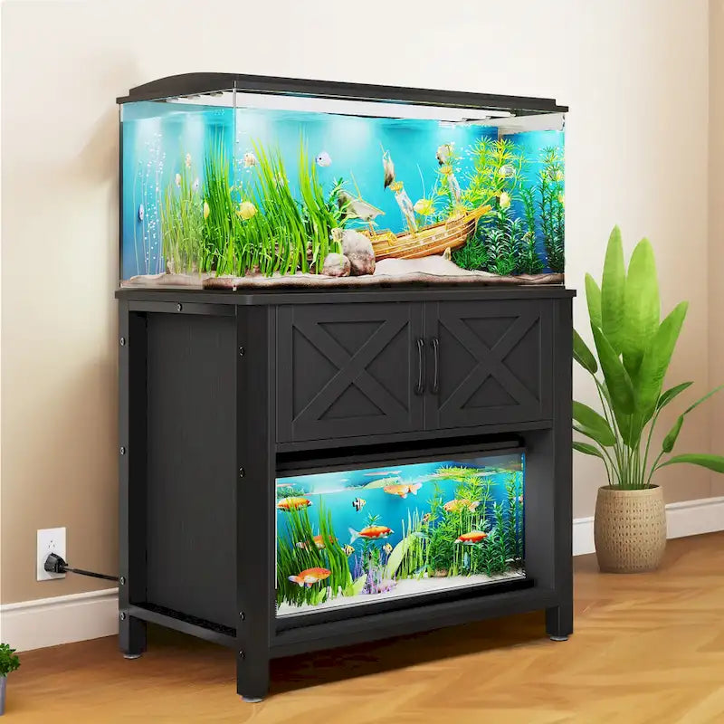 Mobiletto di supporto per acquario da 150-190 litri con prese elettriche