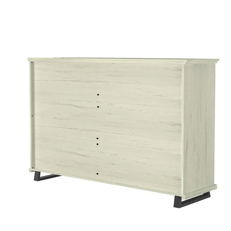 Set camera da letto 4 pezzi stile rustico - 2 comodini, 1 cassettone e 1 comò