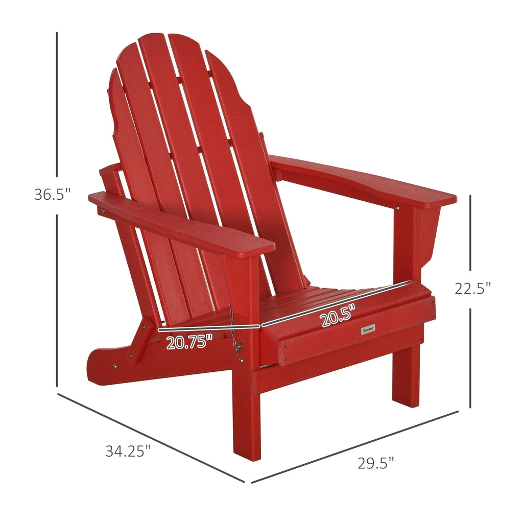 Sedia Adirondack pieghevole, sedie a sdraio in plastica HDPE per esterni per tutte le stagioni, per patio, terrazza e arredi da giardino