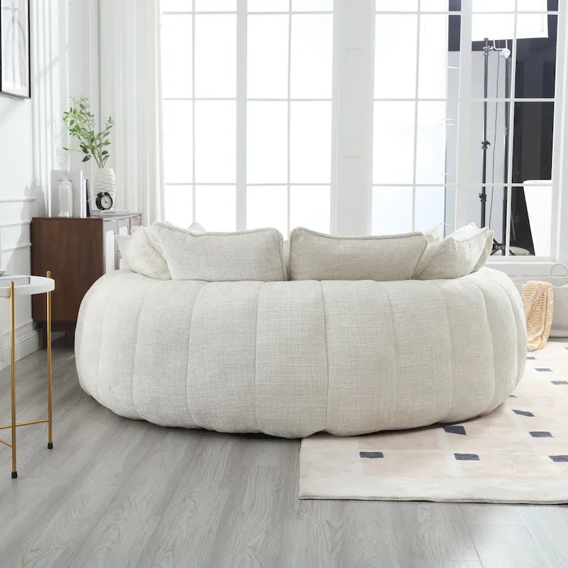 Comodo divano letto matrimoniale Loaf, divano letto oversize con braccioli