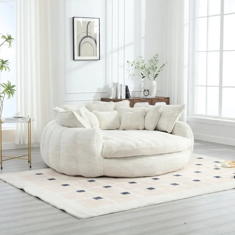 Comodo divano letto matrimoniale Loaf, divano letto oversize con braccioli