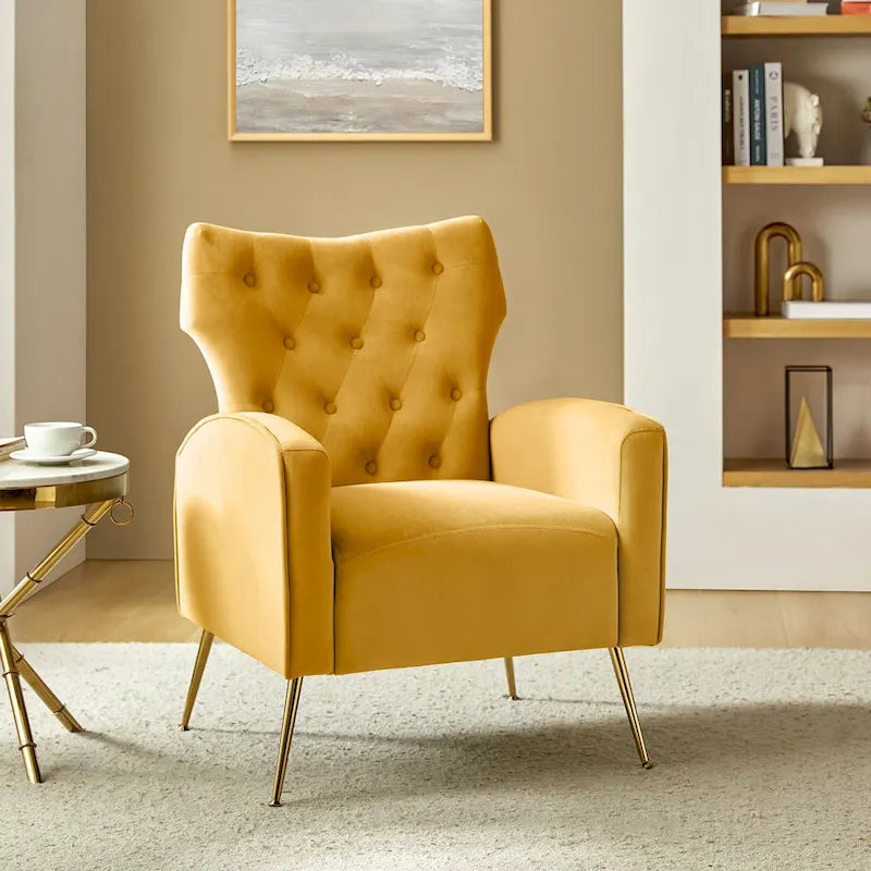 Sedia imbottita Abadiana Accent con base in metallo