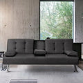 Divano letto futon convertibile Homall con portabicchieri e cuscini