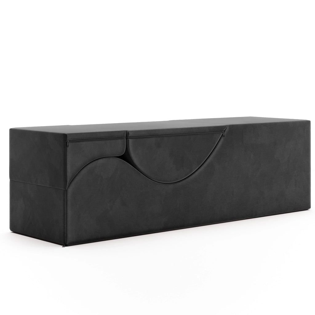 Avana Kami Chaise convertibile / Yoga e Massaggio - Pouf 2 in 1 con sedia a sdraio yoga pieghevole a scomparsa, Microvelvet - N/D