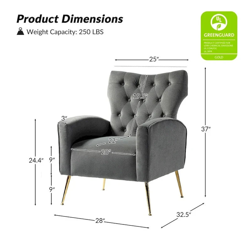 Sedia imbottita Abadiana Accent con base in metallo