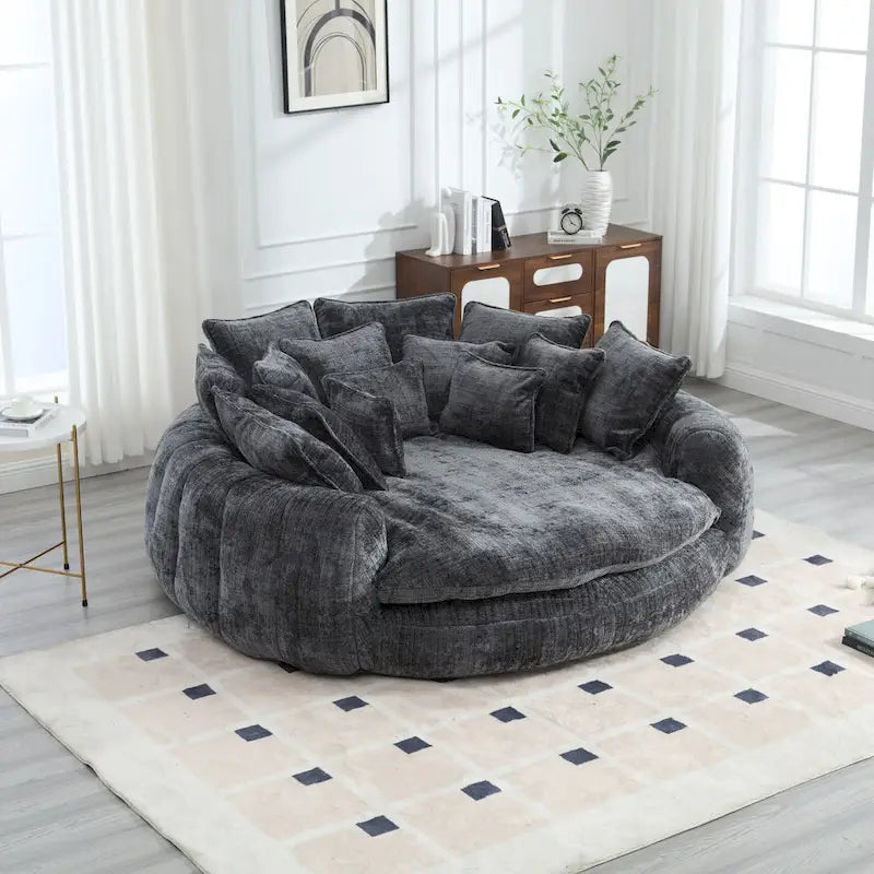 Comodo divano letto matrimoniale Loaf, divano letto oversize con braccioli