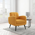 Poltrona di design di metà secolo Carson Carrington Keflavik, giallo senape