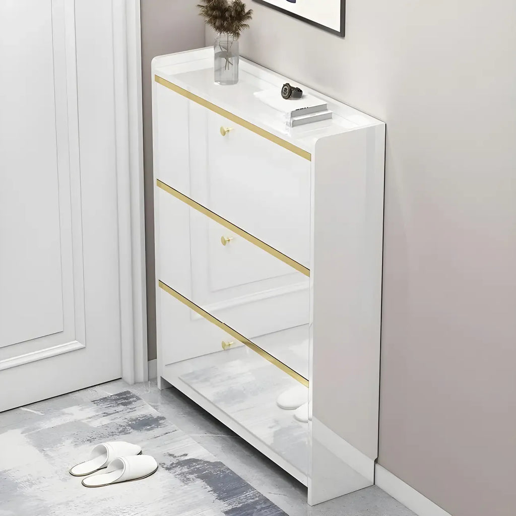 Scarpiera Glam Nera da Ingresso con Ripiani Regolabili
