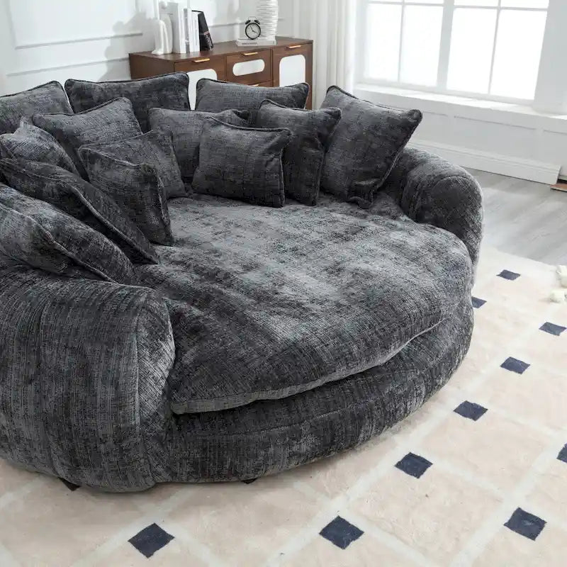 Comodo divano letto matrimoniale Loaf, divano letto oversize con braccioli